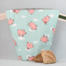 bunbag, brotkorb, schweinchen, rosa, hellblau