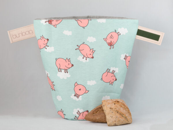 bunbag, brotkorb, schweinchen, rosa, hellblau